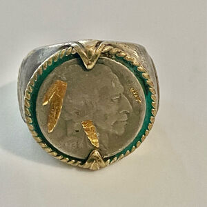 Vintage 1934 Indian Head Nickel Ring